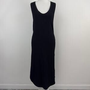 DKNY black Ribbed Midi tank dress‎ NWT